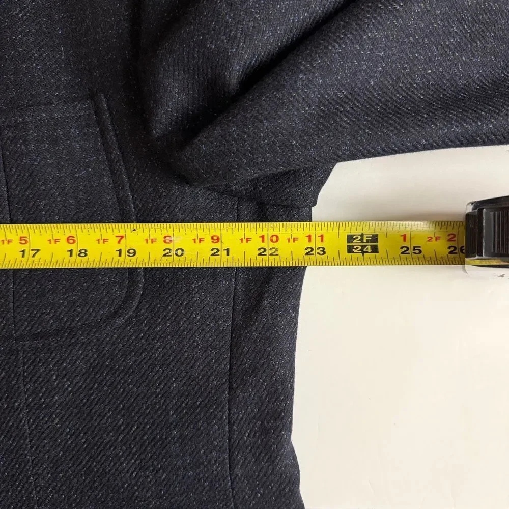 Kroon Wool Cashmere Sport Coat Blazer 3 Button Double Vent Dark Navy 44R